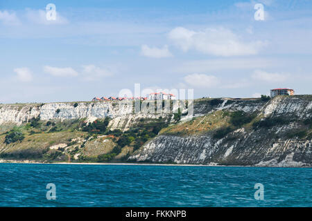 Paysage d'été avec la côte de la mer Noire, région de Varna, Bulgarie Banque D'Images