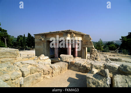 Grèce, Crète, Knossos, Palais Minoen, bassin du Nord Lustral Banque D'Images