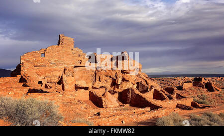 Wupatki Pueblo à Wupatki National Monument dans le nord de l'Arizona Banque D'Images