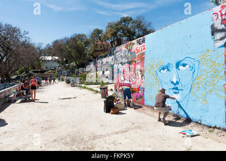 Parc Graffiti à Austin, Texas, États-Unis d'Amérique Banque D'Images