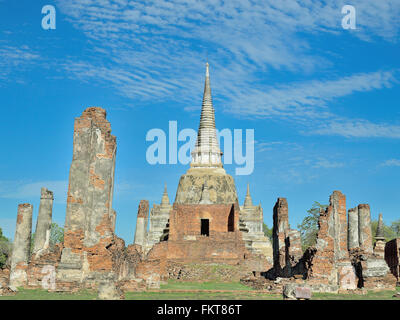 Thai du patrimoine mondial, est le plus fin du tourisme, Wat Chaiwatthanaram, Temple d'Ayutthaya Banque D'Images