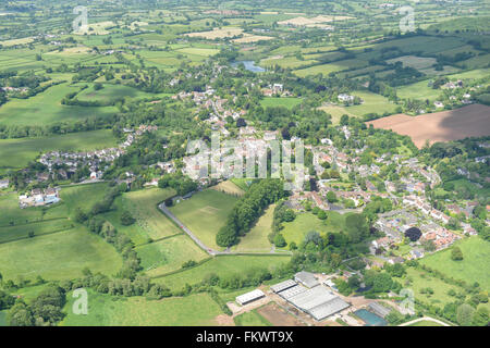 Une vue aérienne du village de Somerset Chew Magna Banque D'Images