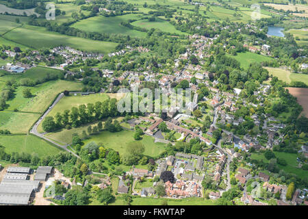 Une vue aérienne du village de Somerset Chew Magna Banque D'Images