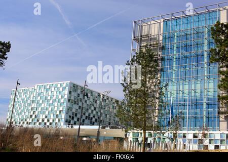 Nouveau bâtiment de la CPI à La Haye, aux Pays-Bas. La Cour Pénale Internationale Banque D'Images