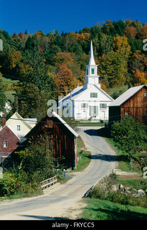 L'église blanche, attend River, Vermont, États-Unis Banque D'Images