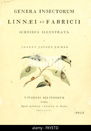 Genera insectorum Linnaei et Fabricii iconibus illustrata Banque D'Images