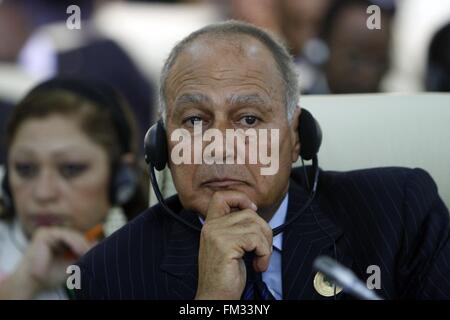 Beijing, Ahmed Abul-Gheit a été nommé le secrétaire général de la Ligue arabe. 10 Mar, 2016. File photo montre le Ministre égyptien des affaires étrangères Ahmed Abul-Gheit assister à un sommet de l'Union africaine à Tripoli, capitale de la Libye, le 31 août 2009. Ahmed Abul-Gheit a été nommé le secrétaire général de la Ligue arabe, il a annoncé la fin de mars 10, 2016. © Hamza Turkia/Xinhua/Alamy Live News Banque D'Images