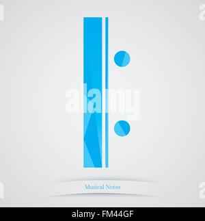 Note de musique et texte isolé sur fond gris Illustration de Vecteur