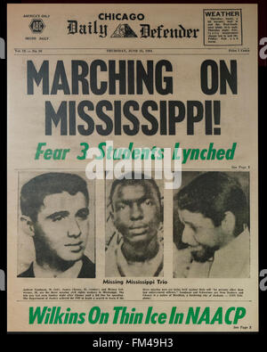 Le Chicago Defender front page, 23 juin 1963 Numéro - USA Banque D'Images