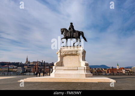 Gyula Adrassy statue à Budapest Hongrie Banque D'Images