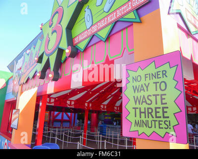 Entrée de Simpson World à Universal, Orlando. Banque D'Images