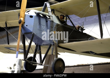 Modèle d'Armstrong-Whitworth biplan, Armstrong et artefacts Aviation Museum, Château de Bamburgh Banque D'Images