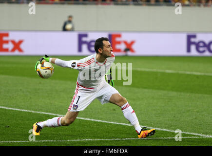 Lviv, Ukraine. 10 mars, 2016. Gardien Silvio Proto du RSC Anderlecht en action au cours de l'UEFA Europa League Round de 16 match contre le FC Shakhtar Donetsk à Lviv Arena à Lviv. Crédit : Oleksandr Prykhodko/Alamy Live News Banque D'Images