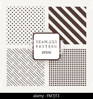 Ensemble de vecteur géométrique des modèles sans couture Illustration de Vecteur