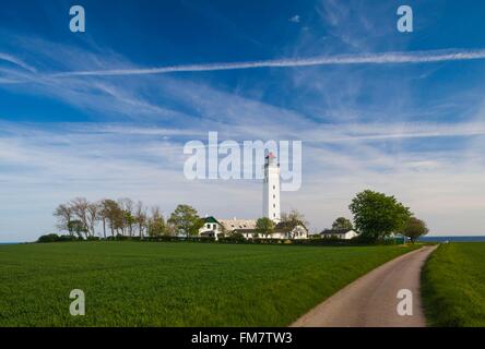 Le Danemark, Langeland, Bagenkop, Keldsnor Fyr lighthouse Banque D'Images