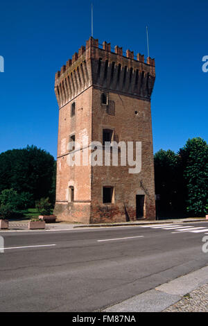 Italie, Lombardie, Pizzighettone, Torre del Guado, Tour, XVI cent. Banque D'Images