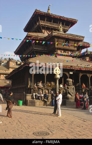 Magella Temple sur Tachupal Tole, Bhaktapur, Népal Banque D'Images