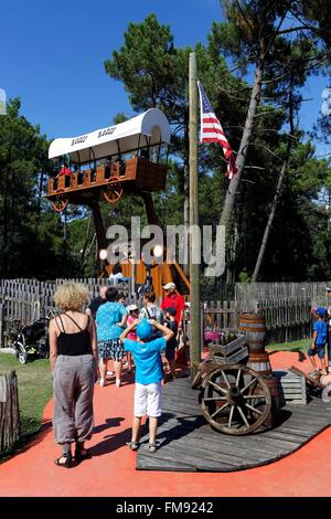 France, Gironde, bassin d'Arcachon, Gujan Mestras, parc pour enfants, l'attraction Banque D'Images