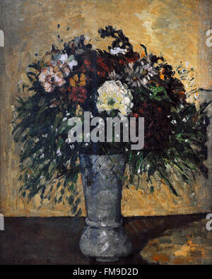 Paul Cézanne (1839-1906). Le peintre français. Bouquet de fleurs dans un vase, ca. 1877. Huile sur toile. Le Musée de l'Ermitage. Saint Petersburg. La Russie. Banque D'Images