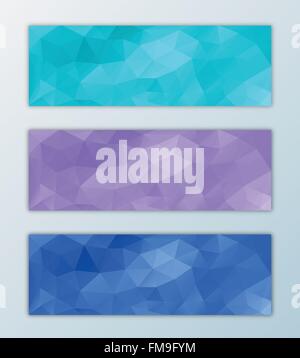 Site Web modèle de page définir la conception d'arrière-plan polygone triangle Illustration de Vecteur