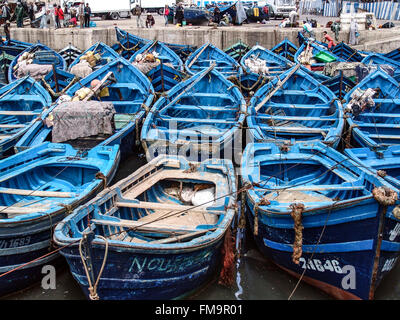 Bateaux de pêche à Essaouira, Maroc Banque D'Images