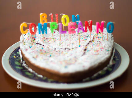 Joyeux anniversaire gâteau au chocolat Banque D'Images