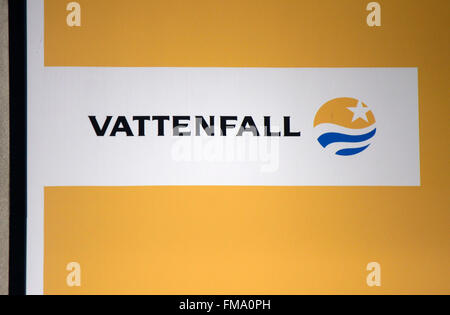 Markenname : 'Vattenfall", Berlin. Banque D'Images