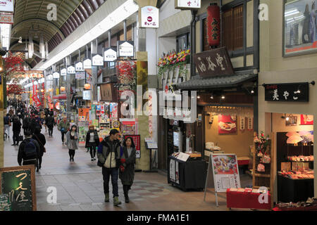 Le Japon, Kyoto, Shin-kyogoku, galerie marchande, Banque D'Images