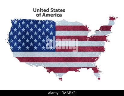 carte des Etats-Unis Illustration de Vecteur
