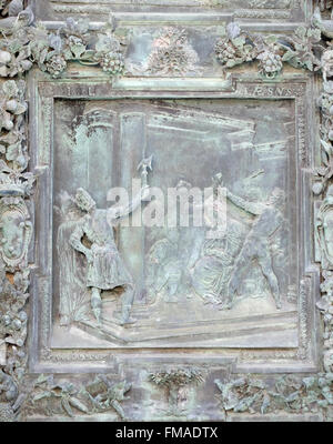 Le Christ couronné d'épines, la sculpture travailler à partir de Giambologna's school, la cathédrale Sainte Marie de l'assomption de Pise, Italie Banque D'Images