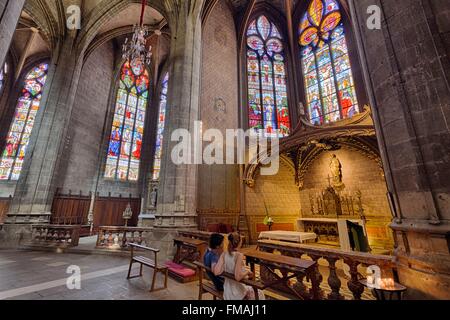 France, Gers, Auch, arrêt sur El Camino de Santiago, la cathédrale St Marie du 15ème-17ème siècles Banque D'Images