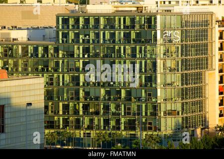 France, Bouches du Rhone , Marseille, zone Euroméditerranée, quartier de la Joliette, l'ARS (agence régionale de la santé) Banque D'Images