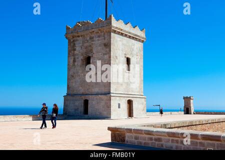 Espagne, Catalogne, Barcelone, château de Montjuic Banque D'Images