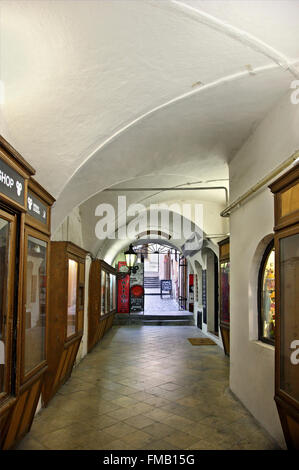 Belles 'passage' ('pasazy") dans Stare Mesto (vieille ville), Prague, République tchèque. Banque D'Images