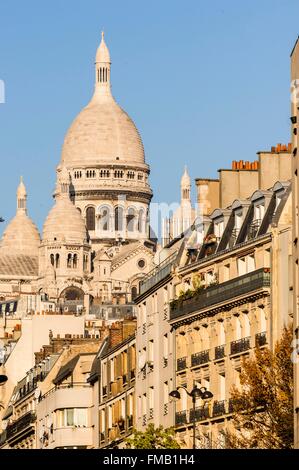 France, Paris, Montmartre, Goutte d'or de Paris, le Sacré Coeur Banque D'Images