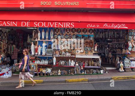 France, Hautes Pyrenees, Lourdes, district du sanctuaire, shop Banque D'Images