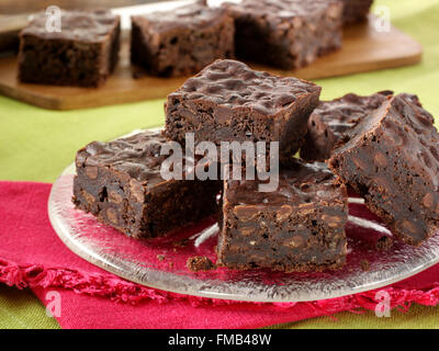 Brownies aux haricots noirs au miel Banque D'Images