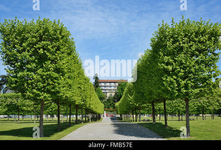 Jardin à la française du château de Pau Banque D'Images