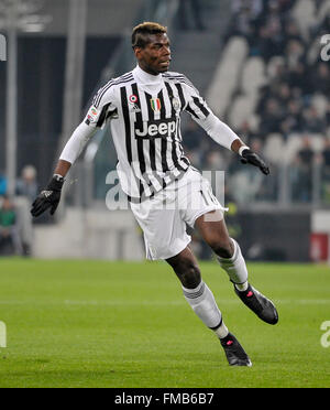 Turin, Italie. 11 mars 2016 : Paul Pogba en action au cours de la série d'un match de football entre la Juventus et US Sassuolo Calcio au Juventus Stadium à Turin, Italie. Credit : Nicolò Campo/Alamy Live News Banque D'Images