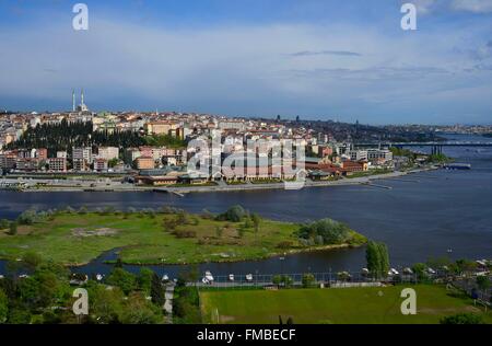 La Turquie, Istanbul, vue sur la corne d'or, dans le café Pierre Loti Banque D'Images