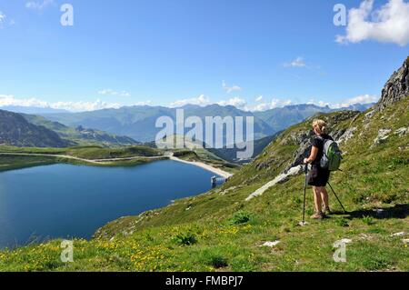 France, Savoie, Vanoise, La Plagne, Blanchets lake Banque D'Images