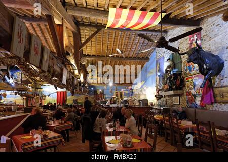 France, Pyrénées Orientales, Canet en Roussillon, restaurant Vigatane Banque D'Images