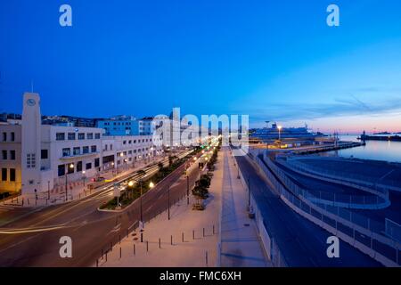 France, Bouches du Rhone , Marseille, zone Euroméditerranée, quartier de la Joliette, Boulevard Euroméditerranée, ancien Banque D'Images