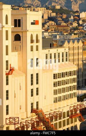 France, Bouches du Rhone , Marseille, zone Euroméditerranée, quartier de la Joliette, Espaces culturels le silo d'Arenc Banque D'Images