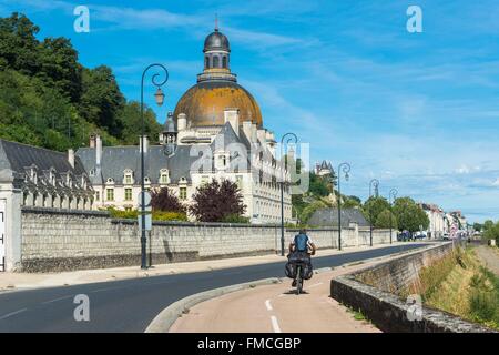 La France, dans le Maine et Loire, Vallée de la Loire classée au Patrimoine Mondial de l'UNESCO, Saumur, de Launay sur la chapelle royale Banque D'Images