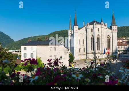 France, Jura, Saint Claude en plein cœur du Haut-jura Parc Naturel Régional Saint Pierre, Saint Paul et Saint Andre Banque D'Images