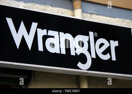 Markenname : 'Wrangler", Berlin . Banque D'Images