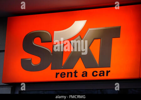 Markenname : 'Sixt', Berlin. Banque D'Images