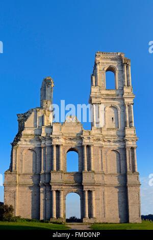 La France, Pas de Calais, les ruines de l'abbaye du Mont Saint Eloi Banque D'Images