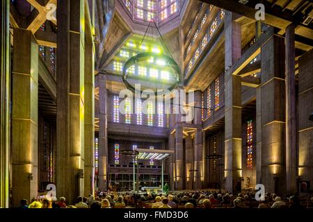 France, Seine Maritime, Le Havre, une ville inscrite au Patrimoine Mondial de l'UNESCO, à St Joseph's Church conçu par Auguste Banque D'Images